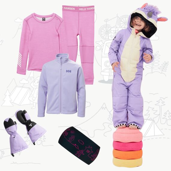 Dětský zimní outfit WeeDo Unido Lila Unicorn