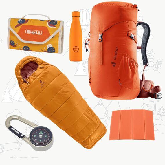 Vybavení pro malého/velkého skauta - oranžový set