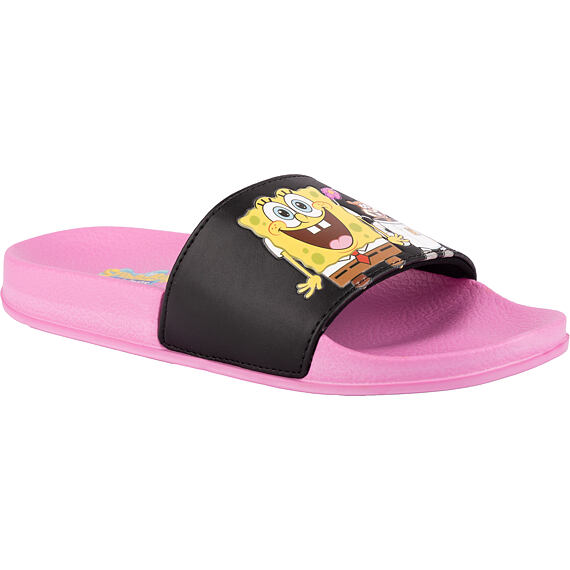 Dětské pantofle Coqui Stepy dk. pink / black SB