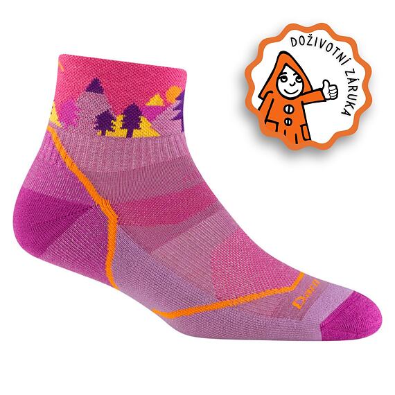 Dětské funkční ponožky s merinem Darn Tough Lightweight With Cushion- violet