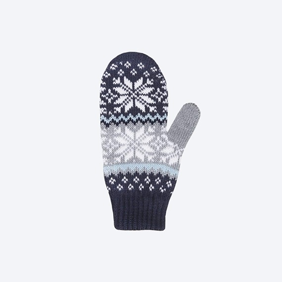 Dětské pletené merino rukavice Kama RB204 palčáky tmavě modrá