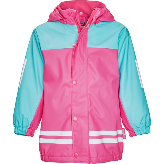 Dětská bunda do deště Playshoes s fleecem turquoise