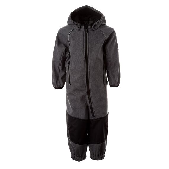 Dětská softshellová kombinéza Huppa Adal dark gray/black REFLEX