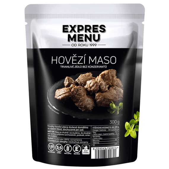 Hovězí maso ve vlastní šťávě Expres menu 3 porce