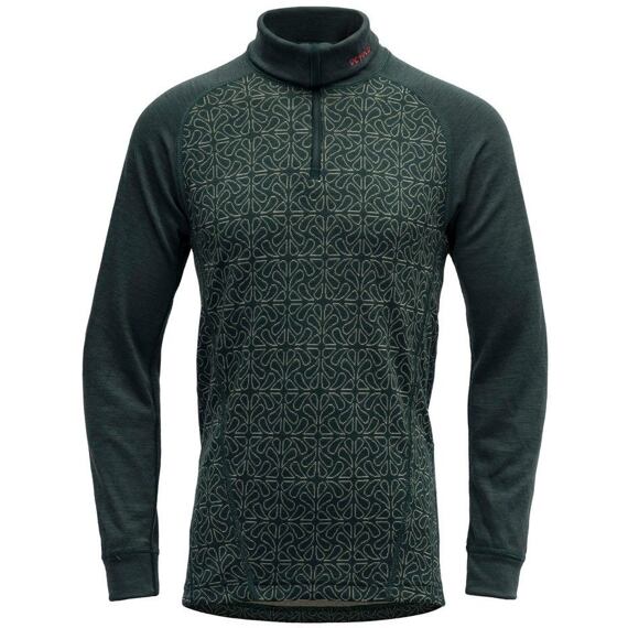 Dětské funkční tričko s merinem Devold Duo active s rolákem na zip woods dlouhý rukáv