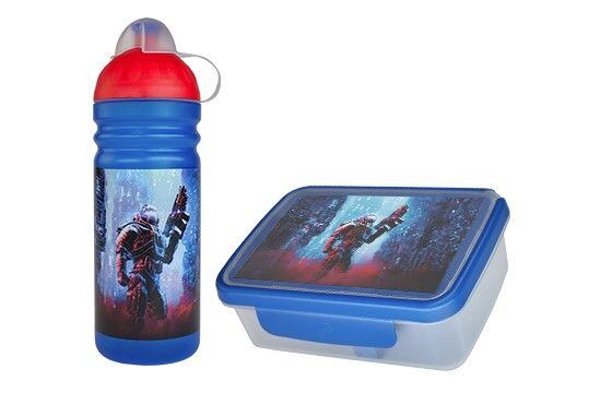 SET ZDRAVÁ LAHEV A ZDRAVÁ SVÁČA svačinový box a lahev 0,7l Cyberpunk