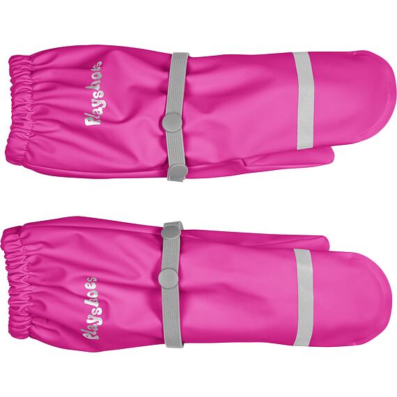 Dětské zateplené rukavice do deště Playshoes neonově růžové