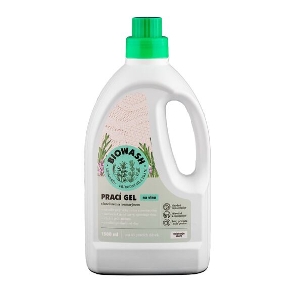 Prací prostředek na vlnu Biowash rozmarýn / lanolín 1,5 l