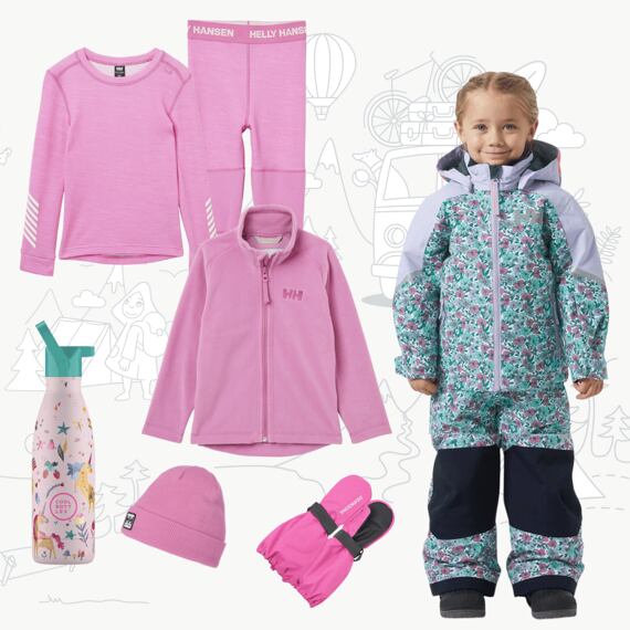 Dětský zimní outfit Helly Hansen - bright lavender