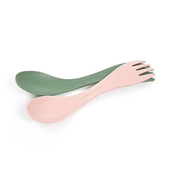 Dětský cestovní příbor Light my fire Swedish Spork little 2-pack sandygreen/dustypink
