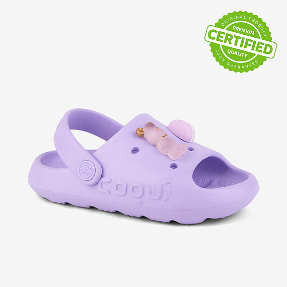 Dětské sandály Coqui Maya lt. lila + amulety