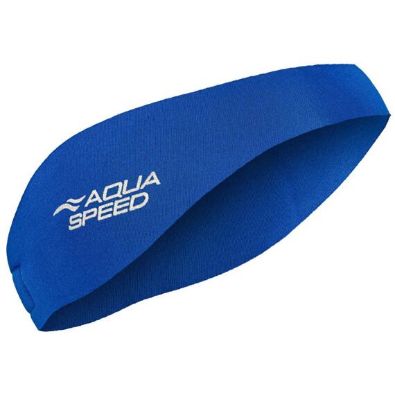 Neoprénová čelenka do vody Aqua Speed Earband blue - 55 cm