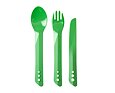 Skládací příbor LifeVenture Ellipse Knife, Fork & Spoon zeleny