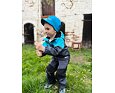 Dětské softshellové kalhoty Fantom do nápletu outdoor šedo černé jaro 2