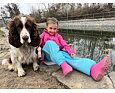 Dětské kalhoty do deště Playshoes s fleecem turquoise 5