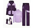 Dětský zimní outfit pro snowboarďačky dark violet