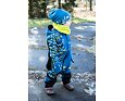 Dětská softshellová kombinéza Wamu s fleecem Bagr - modrá 3