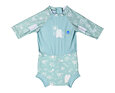 Dětské plavky/kostýmek Splash About Happy Nappy 3/4 rukáv Sunsuit Sunny Bear