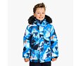 Dětská zimní bunda Huppa Ante s kožíškem navy pattern