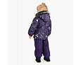 Dětská zimní bunda Huppa Vesa s kožíškem dark lilac pattern 3