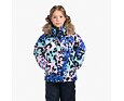Dětská zimní bunda Huppa Alondra s kožíškem blue pattern