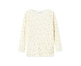 Dětské funkční tričko s merinem Name It Wang Small flowers dlouhý rukáv - snow white 6