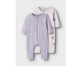 Dětský overal Name It Night suit deer - lilac marble / lavender gray 2pack 5