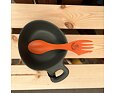 Cestovní příbor Promaledobrodruhy Swedish Spork original oranžový 3