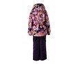 Dívčí zimní bunda Huppa Marvel 1 pink pattern / dark lilac 2