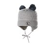 Dětská zimní čepice Huppa Remy s merinem light gray 2