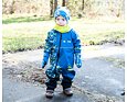 Dětská softshellová kombinéza Wamu s fleecem Bagr - modrá 4
