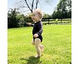 Dětské rostoucí merino body Tarua dlouhý rukáv - kakaové s myškou 3