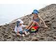 Dětské barefoot boty do vody Playshoes Flowers - petrol 6 Dětský UV klobouk Playshoes Flowers oboustranný - petrol Dívčí plavky s UV dvojdílné Playshoes Flowers - petrol