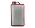 Průhledná placatka GSI Outdoors Boulder Flask 475 ml haute red