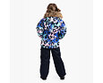 Dětská zimní bunda Huppa Alondra s kožíškem blue pattern 3