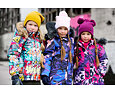 Dívčí zimní kabát Huppa Vivian 2 parka blue pattern 12