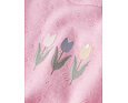 Dětské funkční tričko s merinem Name It Wang Small flowers dlouhý rukáv - coral blush 2