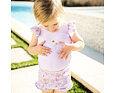 Dětské plavky/kostýmek Splash About Happy Nappy s volánky Lilac Spring Frills 3