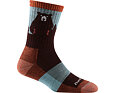 Funkční ponožky s merinem Darn Tough Bear Town Micro Crew Lightweight with Cushion - burgundy