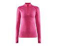 Dámské funkční tričko Craft dlouhý rukáv Core Dry Active Comfort Zip růžové