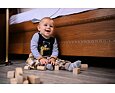 Dětské body Little Angel smyk DR pruh Outlast® - černá medvěd/pruh bíločerný 3