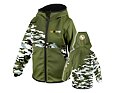 Dětská softshellová bunda Wamu s fleecem Maskáč - khaki