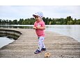 Dětská UV kšiltovka Little Angel Outlast® tenká pirát Les - bílá 6