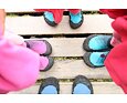 Dětské ponožkoboty Skinners 2.0 Kids line lagoon - EU 26 - 35