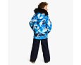 Dětská zimní bunda Huppa Ante s kožíškem navy pattern 4