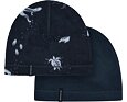 Dětská fleecová čepice Didriksons Monte beanie navy 2 pack