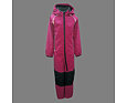 Dětská softshellová kombinéza Huppa Adal dark fuchsia/gray REFLEX s šedými koleny