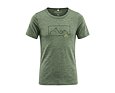 Dětské funkční tričko s merinem Devold Active "Outline" Tee s krátkým rukávem forest