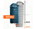 Dětský rostoucí spací pytel Deuter Starlight SQ marine-slateblue levý do 170 cm