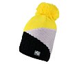 Dětská pletená čepice Huppa Morley black/yellow